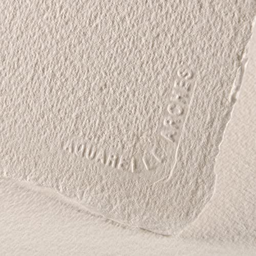 Arches Watercolour 640 GSM Rough Natural White 56 x 76 cm Paper Sheets, 5 Sheets