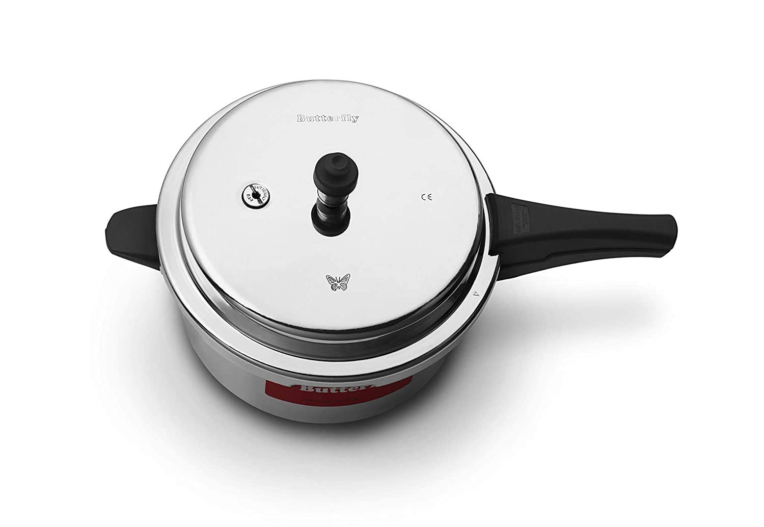 Butterfly Cordial 3 Litres Pressure Cooker | Outer Lid | Food Grade Virgin Aluminium | Induction & Gas Stove Compatible | ISI Certified | 2 Years Manufacturer's Warranty | Silver