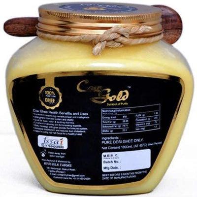 CowGold Desi Cow A2 Ghee (Sahiwal & Rathi Cow) Bilona Method 1 litre
