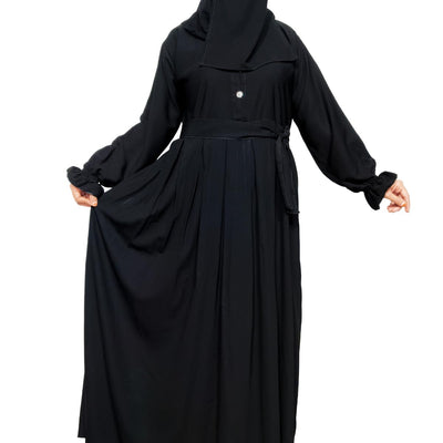 BURAQUE DESIGNER Abaya for Girls and Women Stylish Design Stitched Burqa Dress (B01-Black-Burkha)