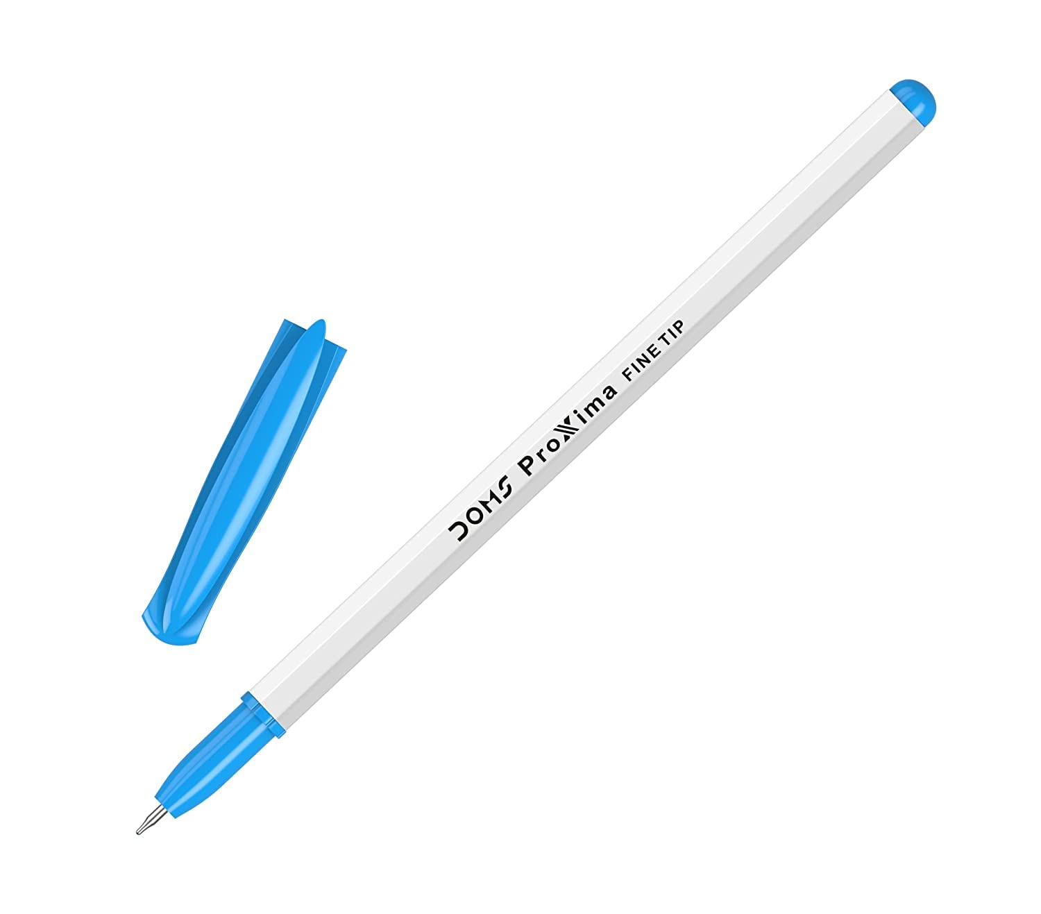 Doms Proxima Ball Pen Jar Pack | Fine Tip Ball Pen | Smooth Writing with Comfortable Grip | Lightweight & Simple Body Design | Blue Ink, 25 Pens Pack