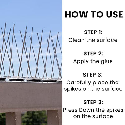 Essoti Store Pigeon Bird Control Spike Set of 7 Pieces for AC Outdoor Unit