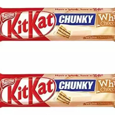 24x Nestle KitKat Chunky White Chocolate With Crispy Wafer Fingers With Layer of Smooth White Chocolate 40g X 24 Pieces Box