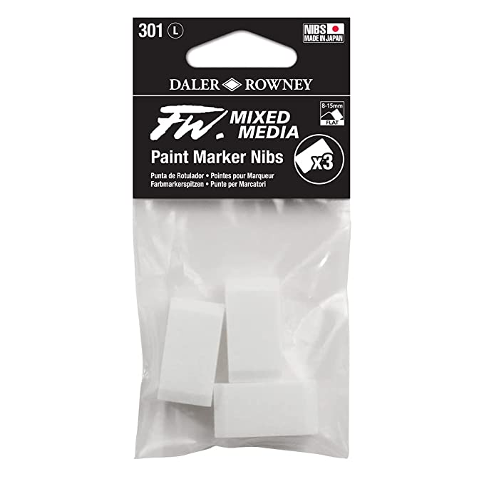 Daler-Rowney Fw 8-15Mm Mixed Media Paint Marker Nibs Set (3 X Large Nibs)