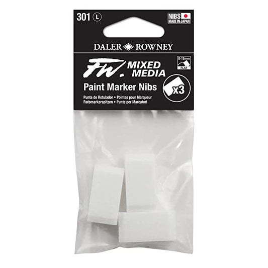 Daler-Rowney Fw 8-15Mm Mixed Media Paint Marker Nibs Set (3 X Large Nibs)