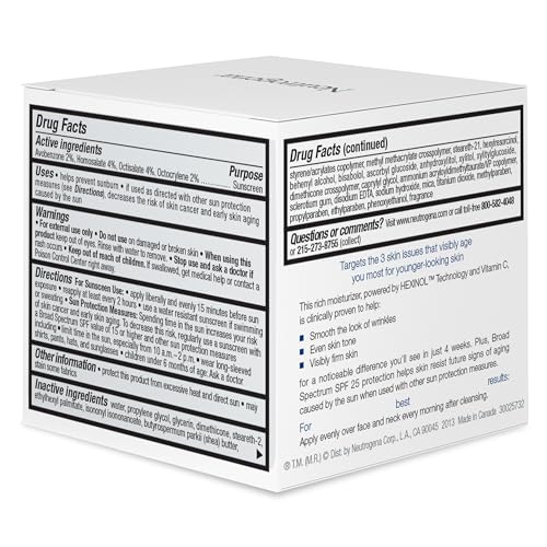 Neutrogena Triple Age Repair Anti Wrinkle Daily Facial Moisturizer With Vitamin C And Spf 25, 48 g