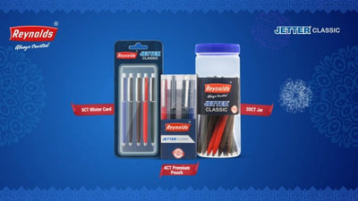 Reynolds Jetter 0.7mm Ball Pen - Blue Ink, Pack of 10