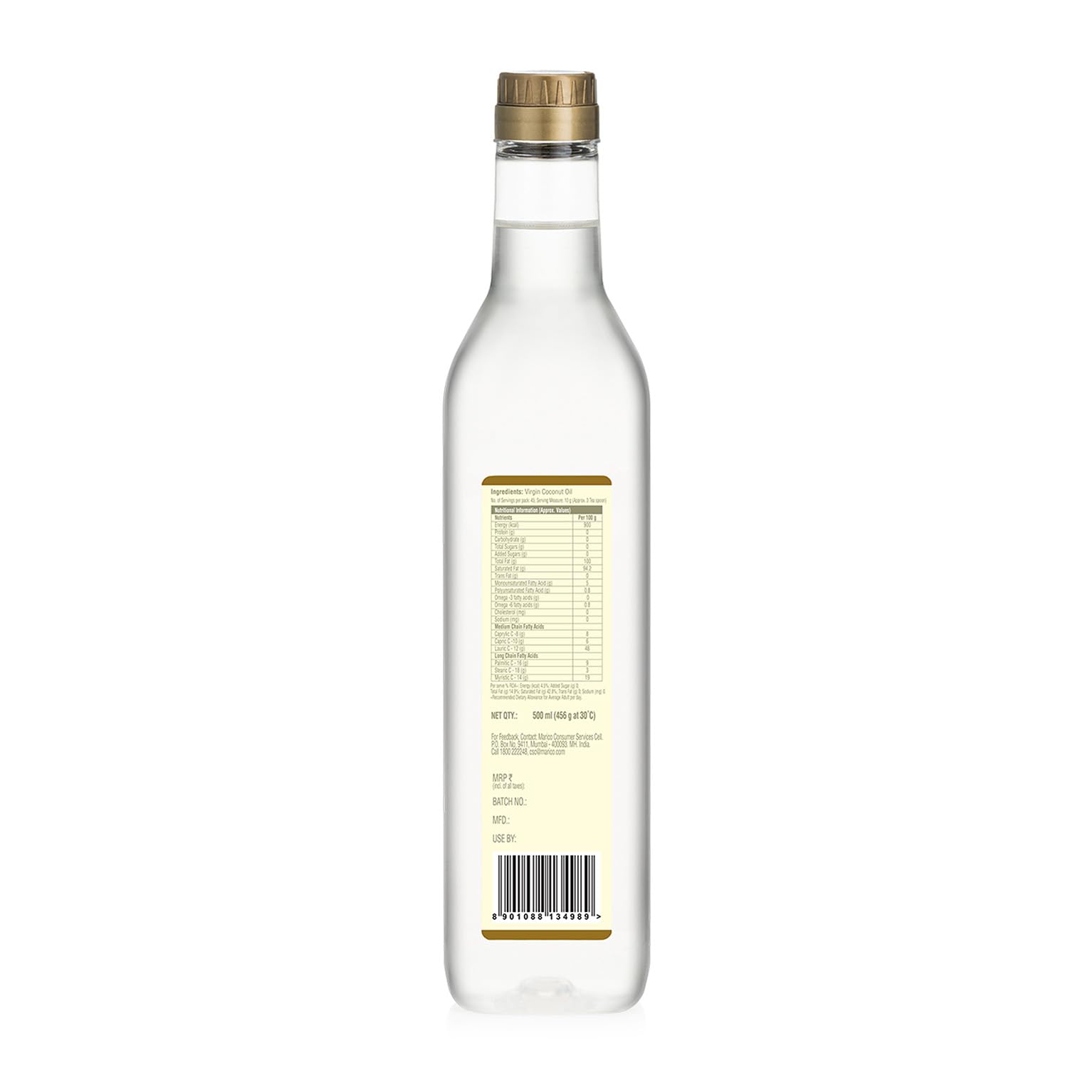Coco Soul Cold Pressed Unrefined Virgin Coconut Oil | 60% MCT | Multipurpose Usage | Daily Cooking| Keto Friendly | Naturally Cholesterol Free | A1 grade real coconut | From Makers of Parachute 500 ml