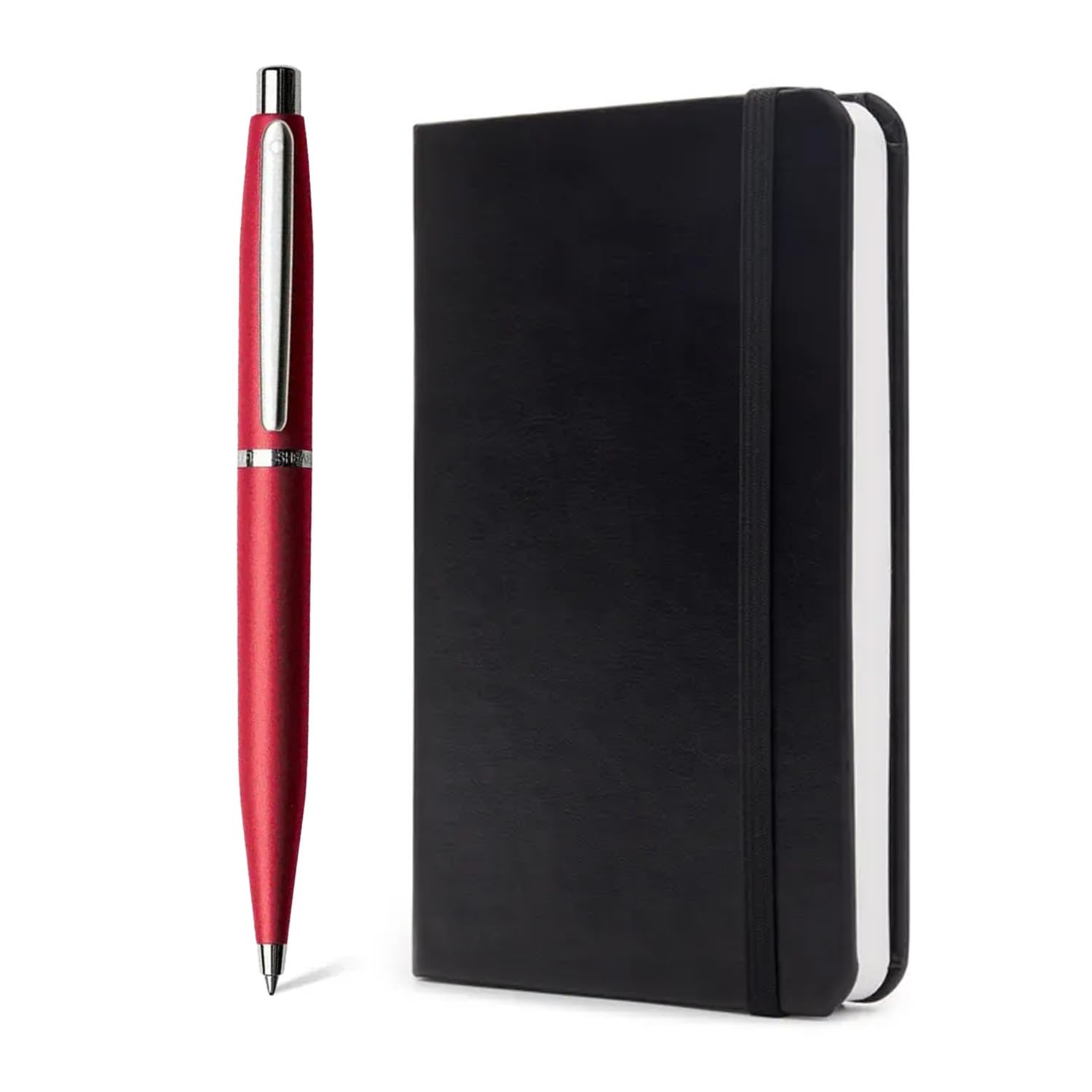 Sheaffer Gift Set VFM Ballpoint Pen With A6 Notebook Excessive Red With Chrome Trims | Premium Pen Gift Sets