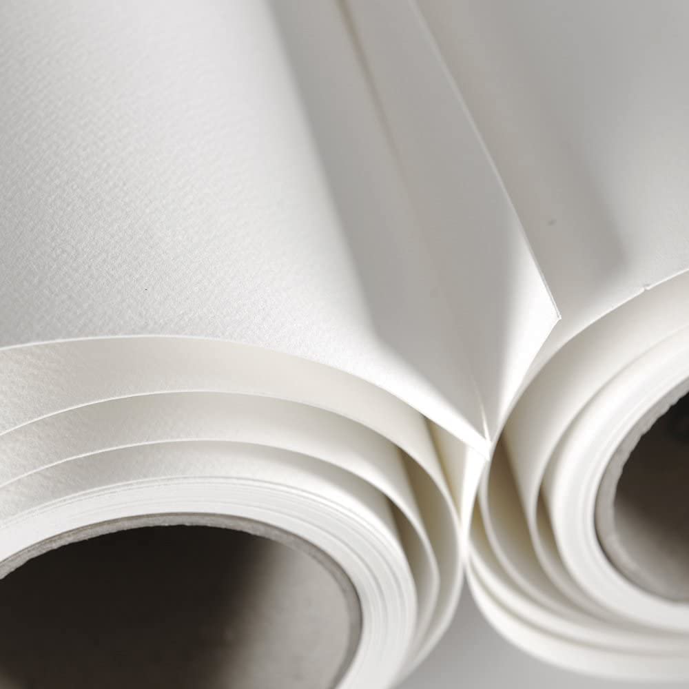 Canson Héritage Cotton 300 GSM Rough 1.52 x 4.575 M Paper Roll(White, 1 Roll)