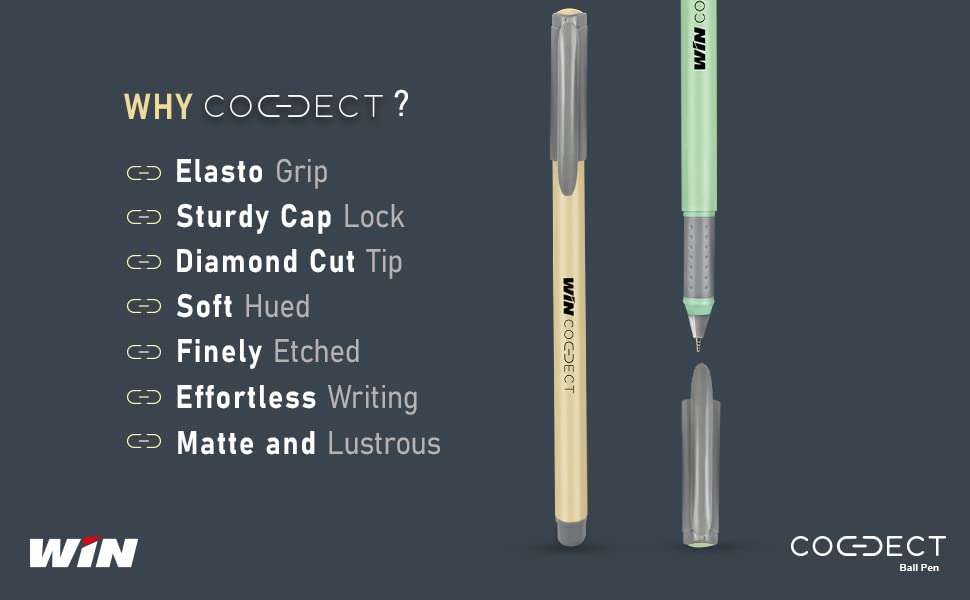 Win Connect 0.7mm Tip, 40 Pcs (20 Blue Ink & 20 Black Ink)