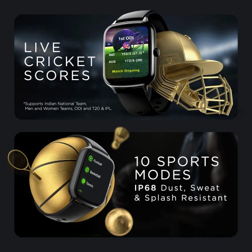 boAt Wave Style Call Smart Watch with Advanced BT Calling Chip,DIY Watch Face Studio, Coins, 1.69" HD Display, Health Ecosystem, Live Cricket Scores, Quick Replies, HR & SpO2(Active Black)