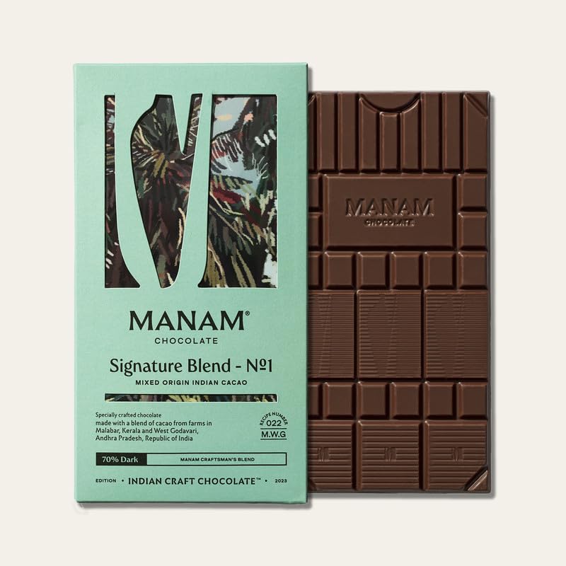 Manam Chocolate Signature Blend Series Tablet No. 1-70% Dark, 80g