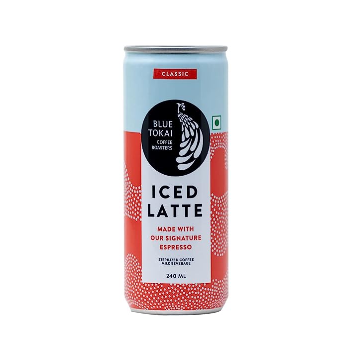 Blue Tokai Coffee Roaters Iced Latte Can 240ml Creamy delicious Strong Ready-to-Drink Real Espresso No Preservatives | Made with 100% Speciality Grade Arabica Coffee