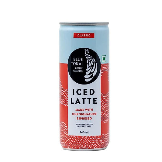 Blue Tokai Coffee Roaters Iced Latte Can 240ml Creamy delicious Strong Ready-to-Drink Real Espresso No Preservatives | Made with 100% Speciality Grade Arabica Coffee