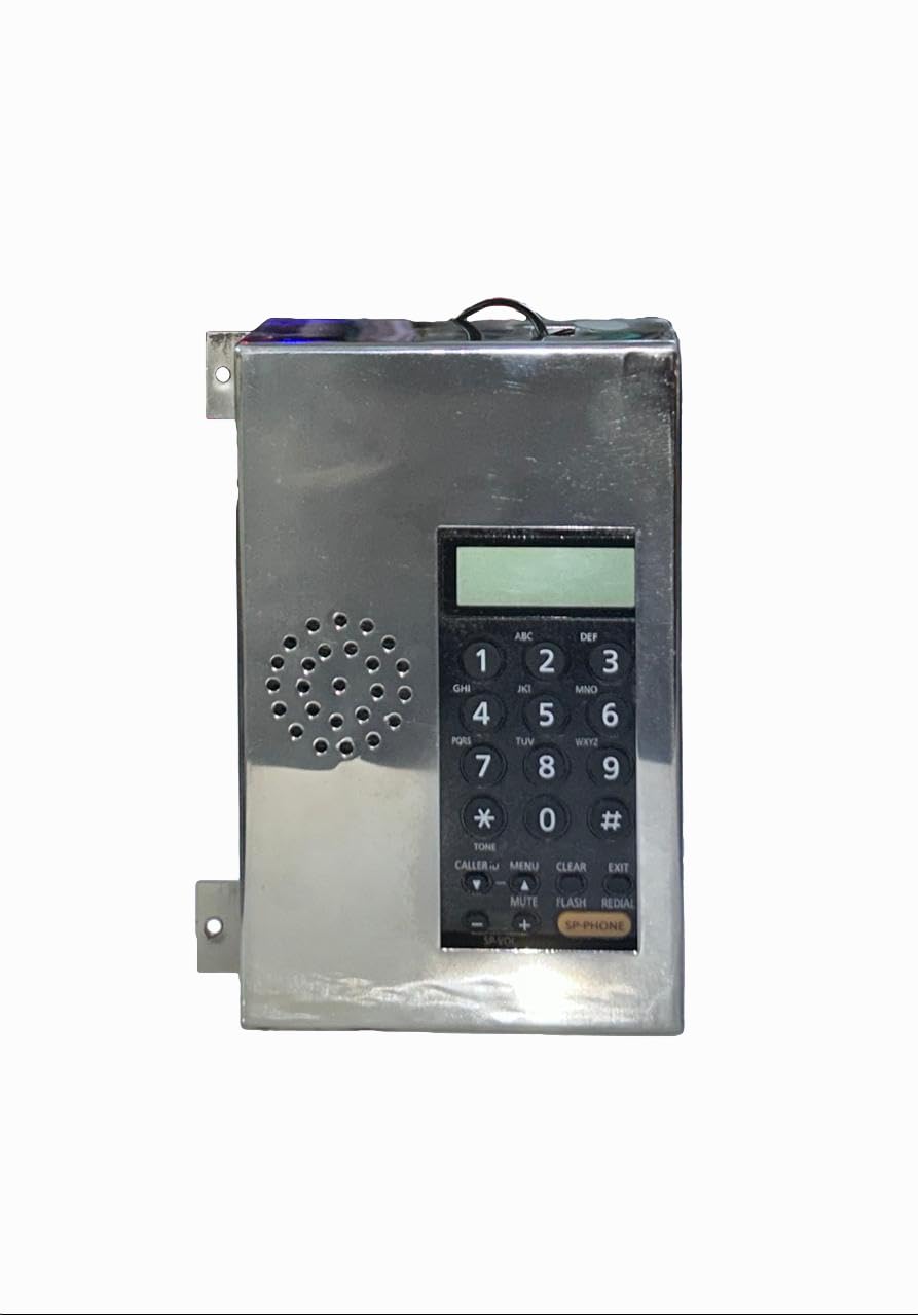 Dee Vee Lift Phone | with Speaker in Steeliness Steel Frame Easy-to-Use Keypad Enhanced Sound Quality Black