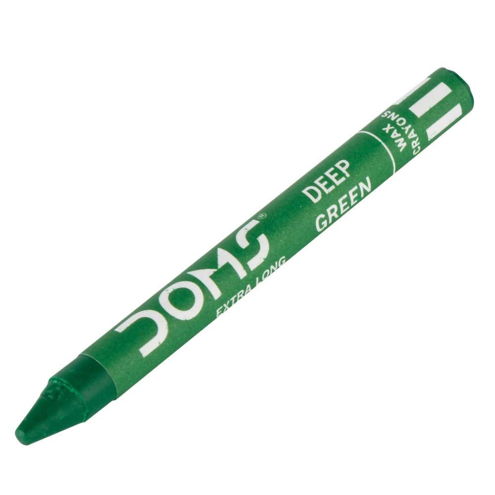 Doms 12+1 Shades Extra Long Coloured Wax Crayons for School Nursery Home (10 Pack)