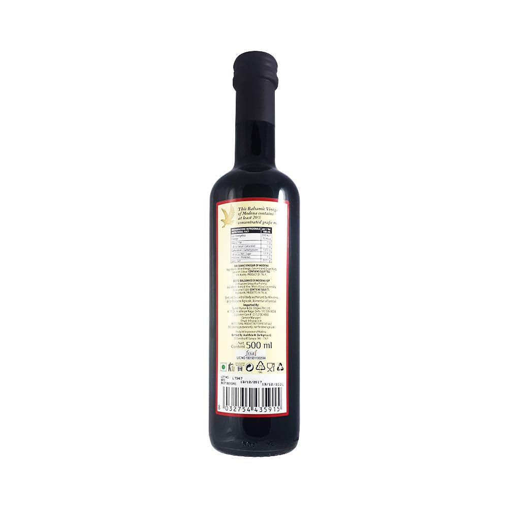 De Nigris Balsamic Vinegar, 500ml, Product of Italy