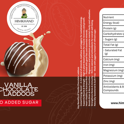Vanilla Chocolate Laddoos - No Added Sugar | 100% Natural
