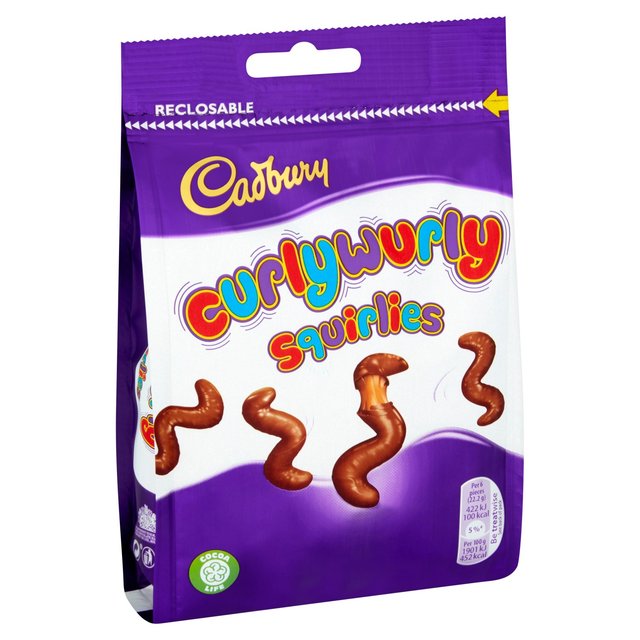 Cadbury Curly Wurly Squirlies Chocolate Bag, 95G