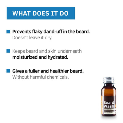 Ustraa Beard Wash-Anti Dandruff - 60 ml