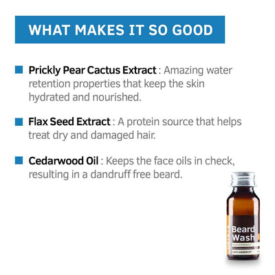 Ustraa Beard Wash-Anti Dandruff - 60 ml