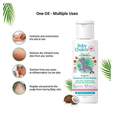 BabyChakra Massage Oil Hair Oil & Coconut Oil Combo