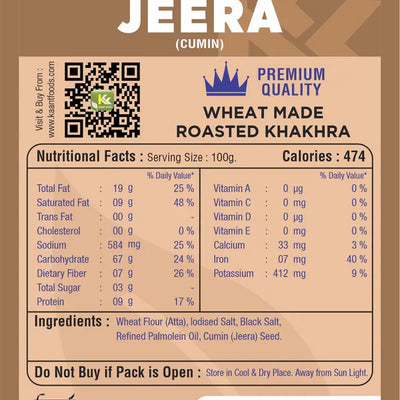 Kaant Foods Jeera Khakhra | 200 gms