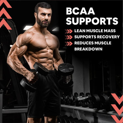 Carbamide Forte BCAA Powder 5000mg | BCAA Supplement For Women & Men Muscle Growth | BCAA Pre Workout & BCAA Intra Workout Supplement For Muscle Recovery | BCAA Peach Ice Tea Flavour - 210g Powder