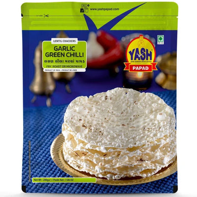 Yash Garlic With Green Chilli Papad | 400 Gms