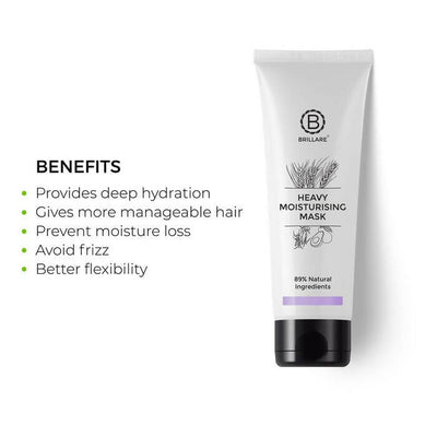 Brillare Heavy Moisturising Hair Mask, Natural Conditioner for Dry and Frizzy Hair