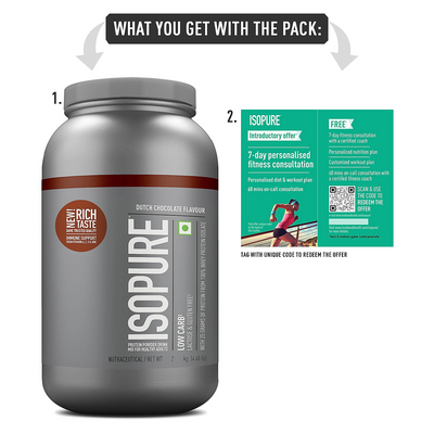 Isopure 2 kg Chocolate + Isopure 100% Creatine Monohydrate Micronized, 250g