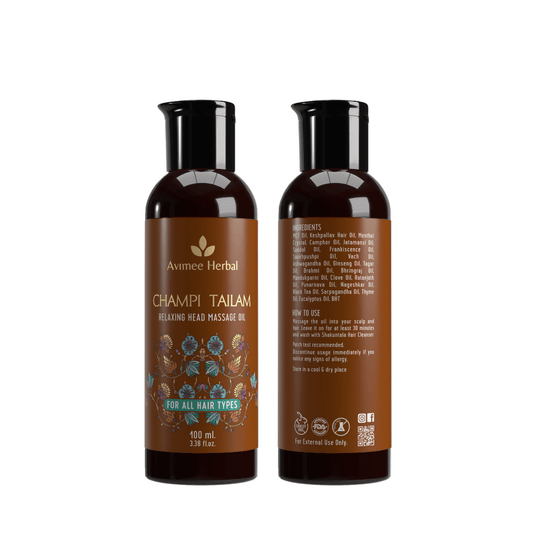 Avimee Herbal Champi Tailam, Relaxing Head Massage Oil, For All Hair Types