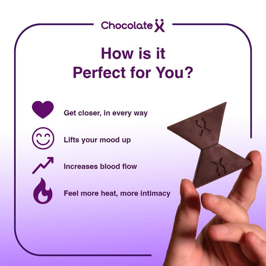 ChocolateX- Bliss Box | Dark Chocolate for Uplifting Mood | Best Chocolate Gift Box for Couples | Valentine Gift for Boyfriend & Girlfriend