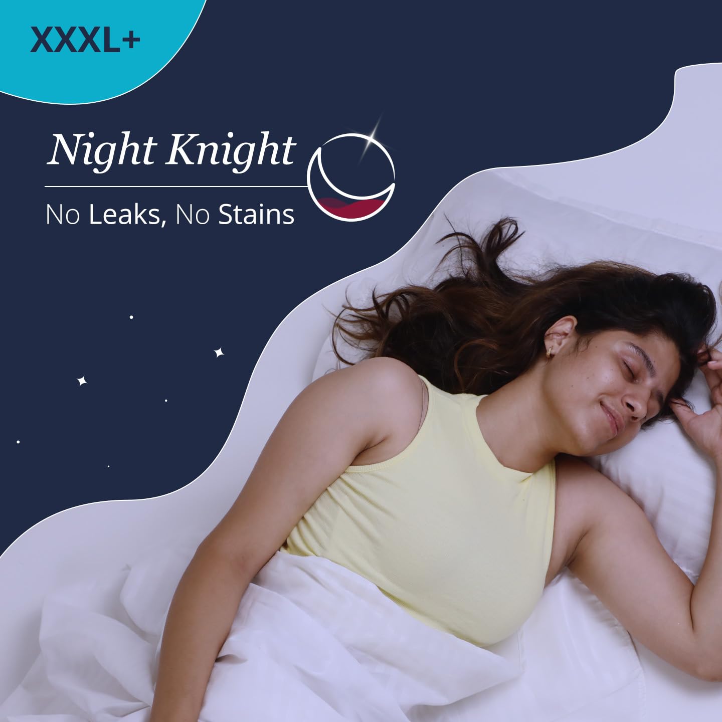Carmesi Air Feel Night Sanitary Pads | 8 XXXL+ Extra-Long Pads With Wide Back | All-Night Stain Protection | No Leaks | Super-Absorbent Core | Airy, Sweat-Free | Soft & Ultra-Thin | Non-Toxic