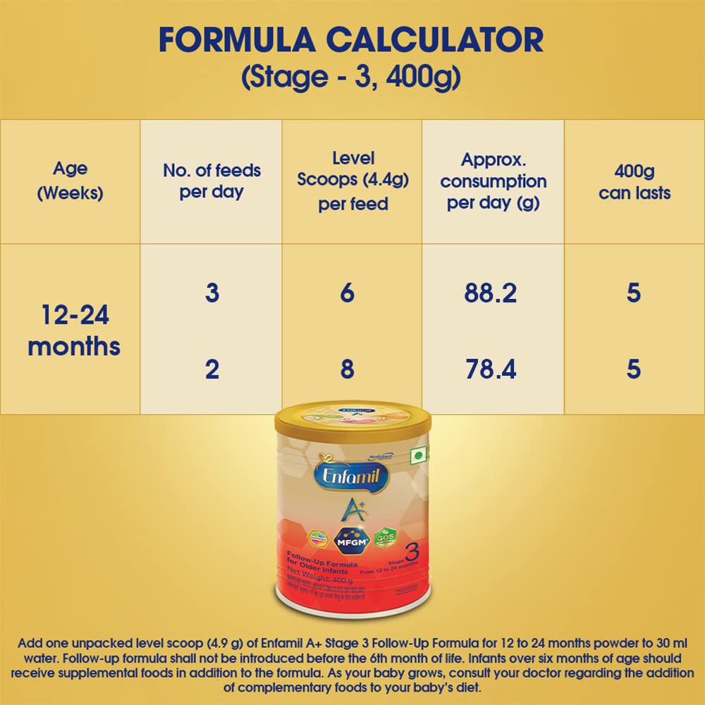 Enfamil A+ Stage 3: Follow-up Formula (12 to 24 months) - 400g