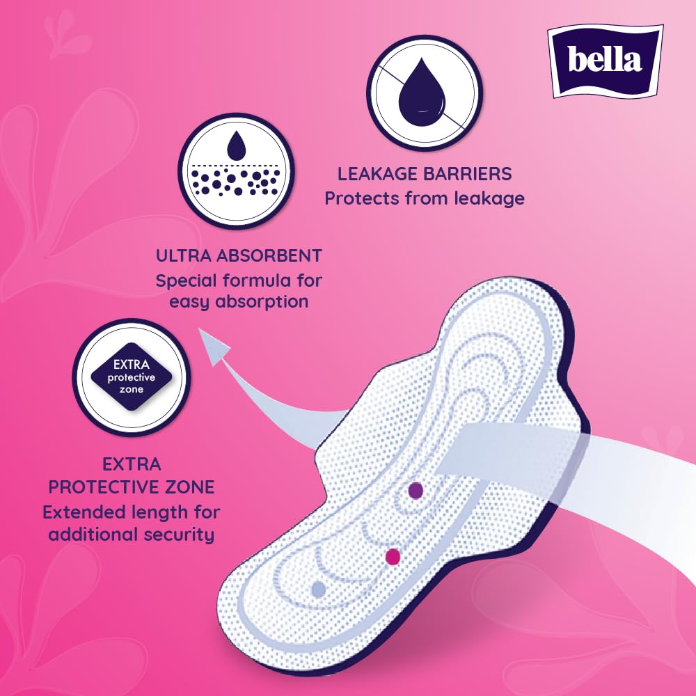 Bella Maxi Drai Wings Classic Sanitary Napkins - 15 Pieces (Pack of 2)