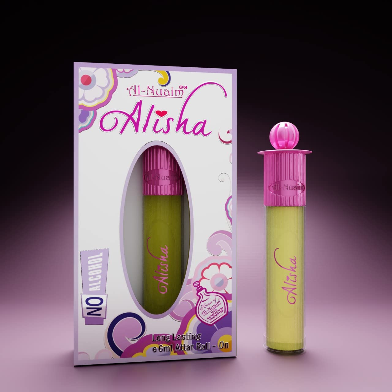 Al-Nuaim Silver Series |Alisha |Alcohol Free |Attar Roll On |Luxury Scent with Long Lasting Fragrance For Men & Women |6ml