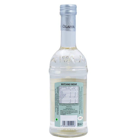 Colavita White Italian Condiment 500ml | Pairs well with Meats, White Sauces, Vegetables, Salads, Fish, and Rice | No Artificial Colors