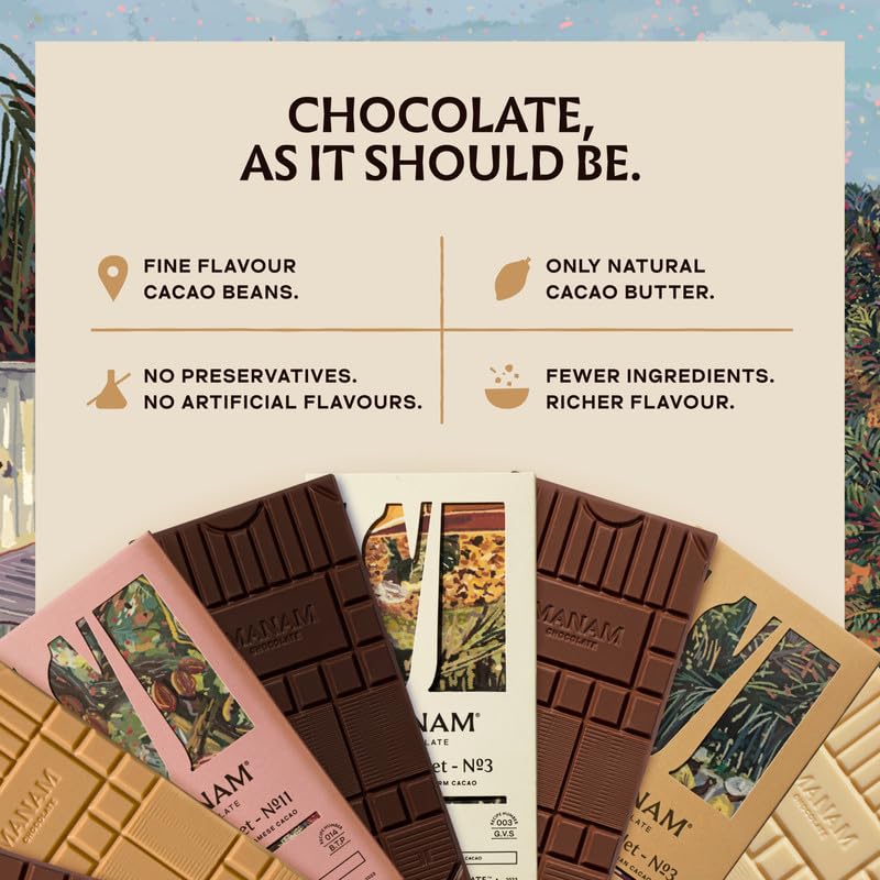 Manam Chocolate Signature Blend Series Tablet No. 1-70% Dark, 80g