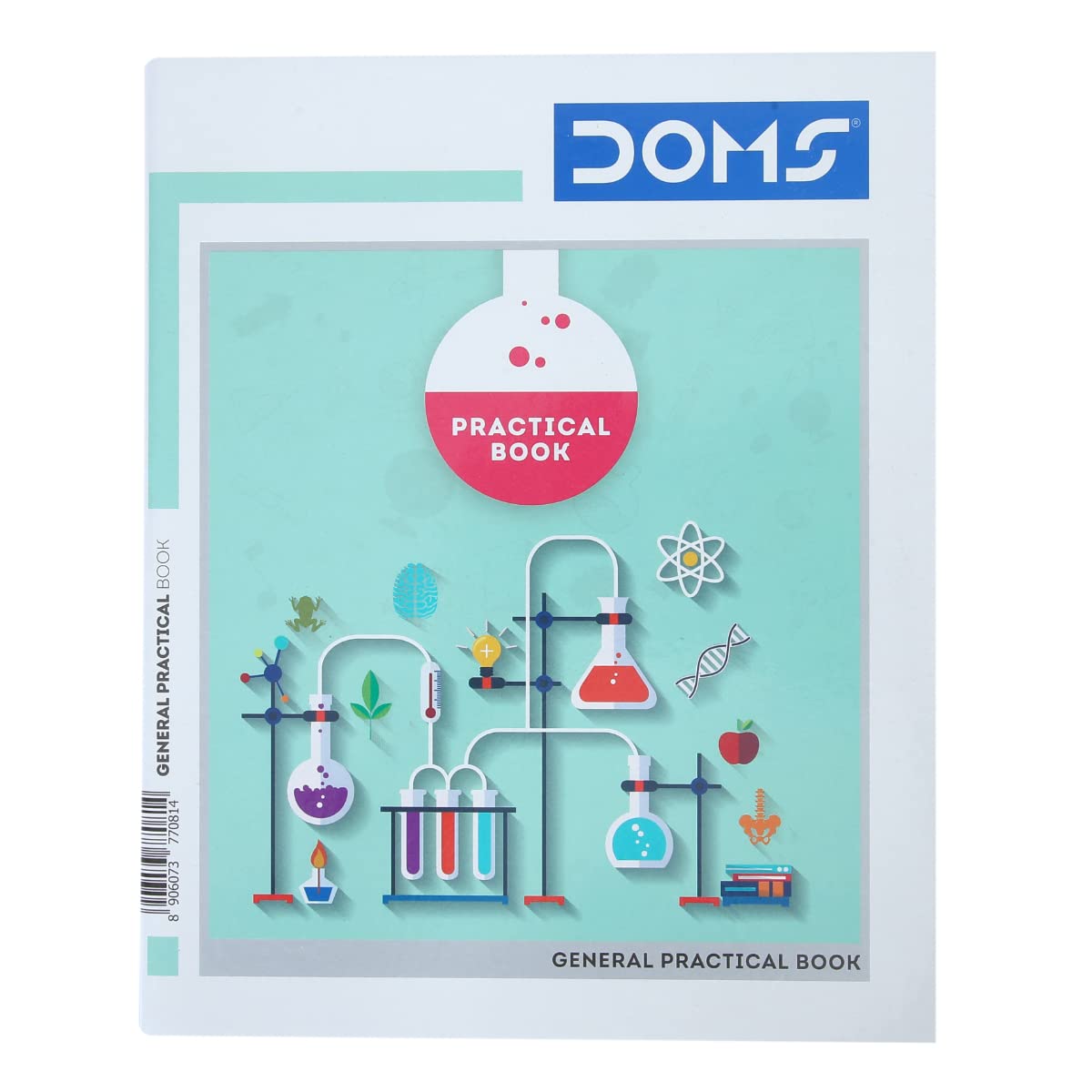 Doms Practical Book | One side Ruled and One Side Plain | 120GSM | 176 Pages | 21.5 x 26.5 cm | Pack of 3