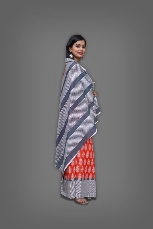 ANMOL FABRICS Women's Cotton Malmal Saree | Women Stylish Sadis | Printed Runing Blouse Piece | Sari Length 5.5 meter | Blouse Piece 1 m | Unstitched Blouse Material Free_Size_SAREE-MULTI_71
