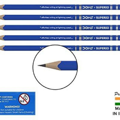 Doms Superio Super Dark Hb/2 Graphite Pencil Tin Box Pack