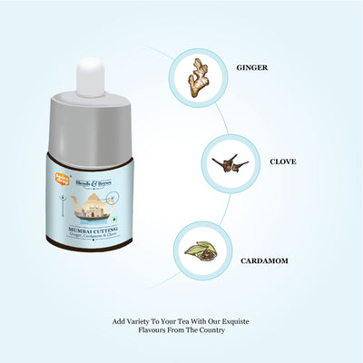 Spice Drop Mumbai Cutting Chai Masala Extract | Tea Masala Drops |Authentic Indian Recipe| No preservative | 5 ML (Pack of 1 x 180 Drops)| 1 drop/cup | Flavors 180 cups | 5ML equals 125 gms of powder