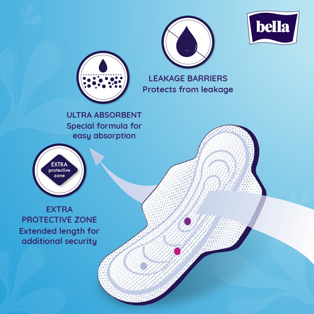 Bella Maxi Softi Wings Classic Sanitary Pads - 15 Pieces (Pack of 3)