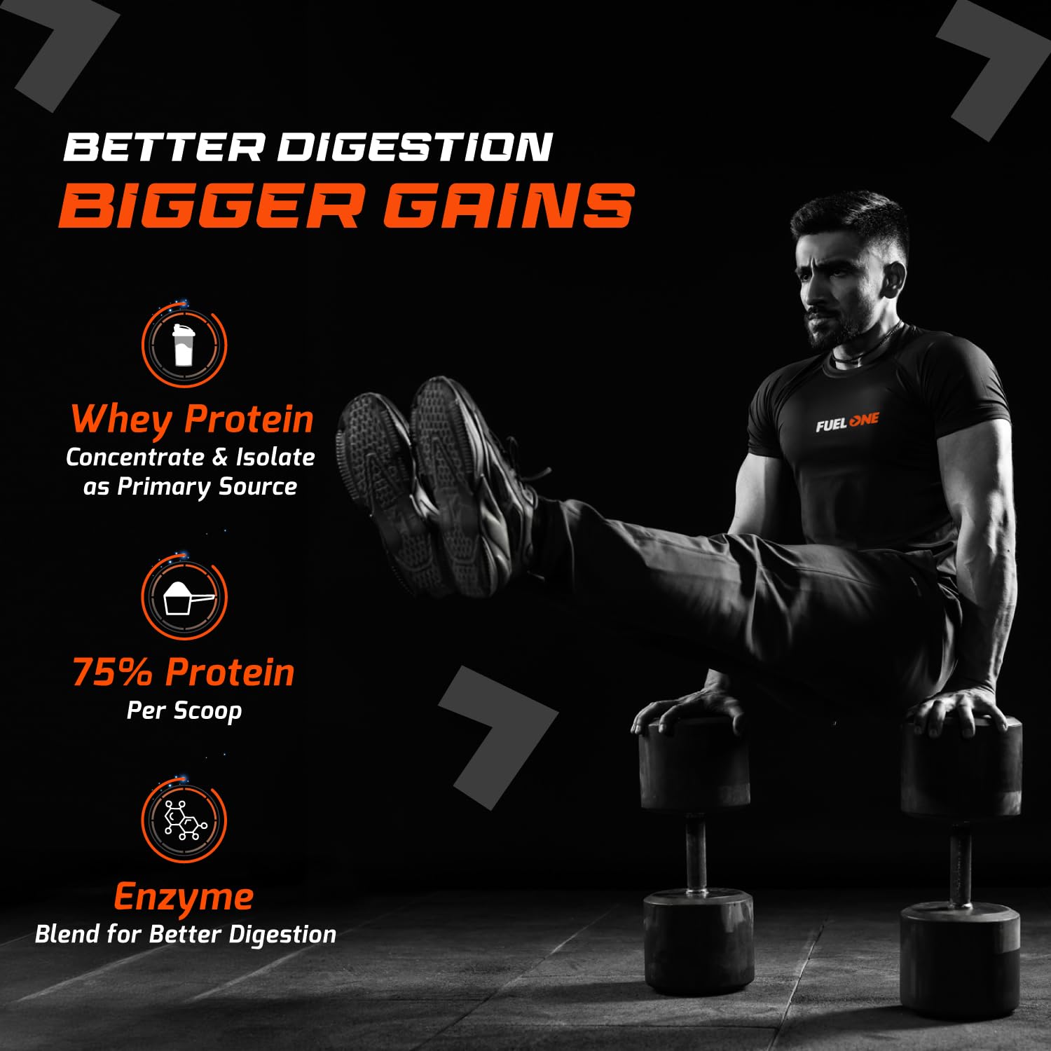 FUELONE Whey Max - Chocolate, with Shaker