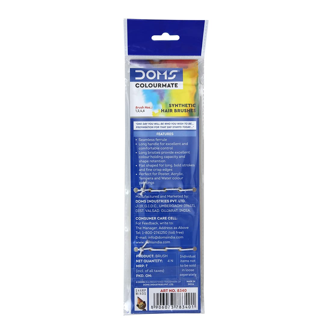 Doms Colourmate Synthetic Paint Brush Set