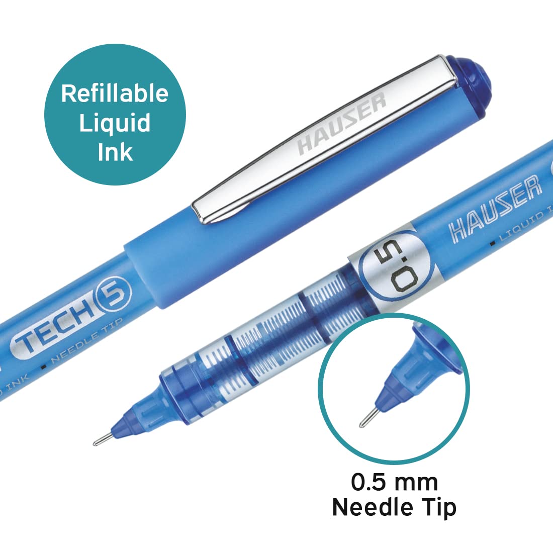 Hauser Tech 5 Gel Pen - Blue Ink