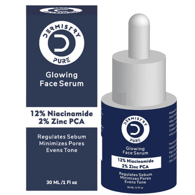 Dermistry Pure 12% Niacinamide 2% Zinc Face Serum Controls Oil Blemishes Minimizes Pores Evens Tone, Removes Dark Spots Acne Marks Scars & Pimples,Skin Lightening Brightening Glowing UV Protection 30ml