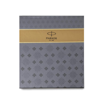 Parker Aster Laque Black Roller Ball Pen with Wallet ( Gold Trim)